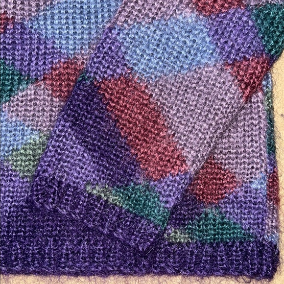 NWOT - Talbots Plaid Cardigan - Purple, Green, Blue (SZ. L) - Picture 6 of 7